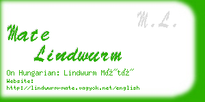 mate lindwurm business card